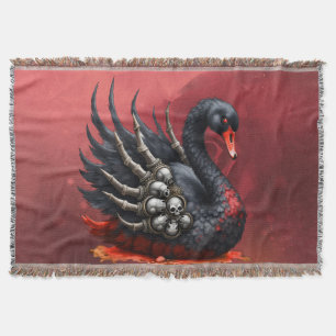 Cobertor Cisne Negro de Ossos – Elegância Gótica