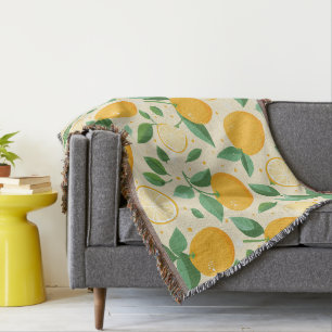Cobertor Citrus limon yellow tropical fruta