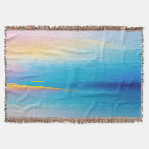 Cobertor "Clachanray" Wide Pink e Blue Landscape Seascape