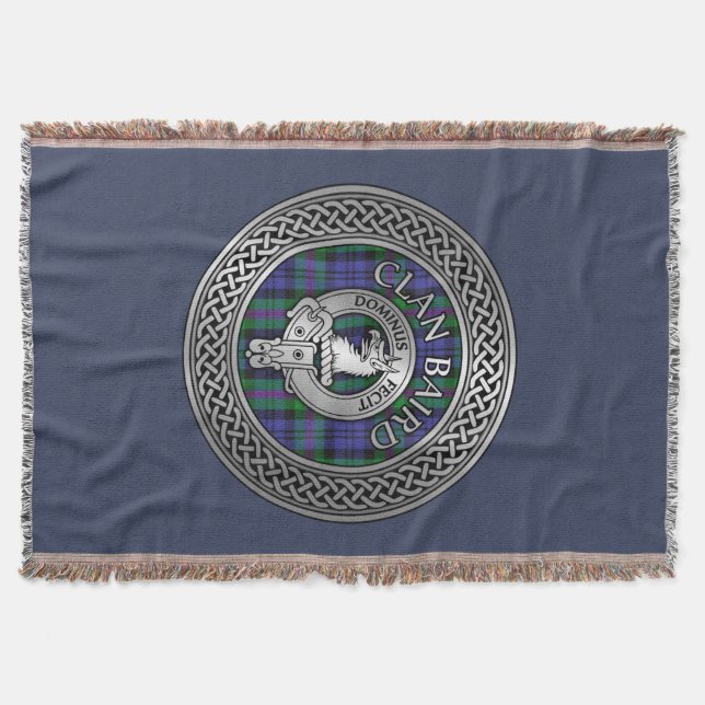 Cobertor Clan Baird Crest & Tartan Knot (Frente)