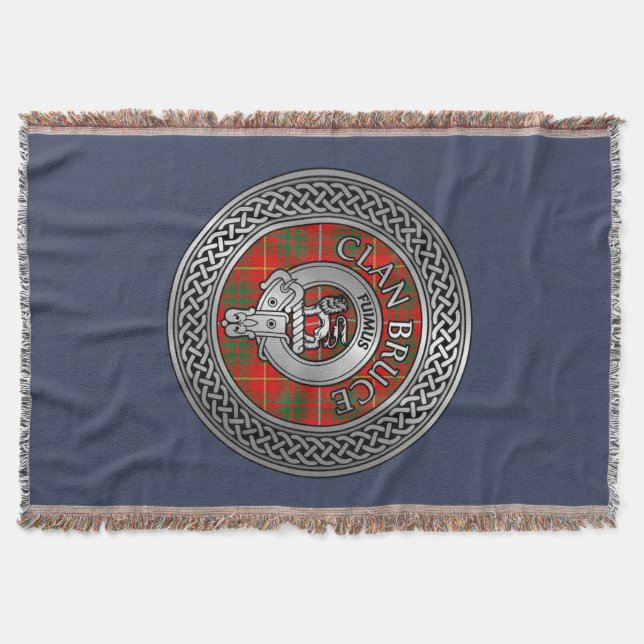 Cobertor Clan Bruce Crest e Tartan Knot (Frente)