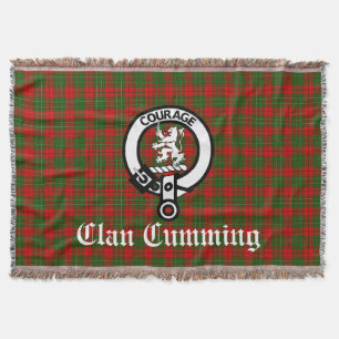 Cobertor Clan Cumming Crest Crachá e Tartan