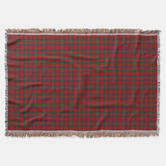 Cobertor Clan Escocês Stewart Stuart Royal Red Tartan (Frente)