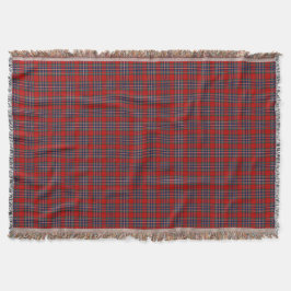Cobertor Clan MacFarlane Tartan Red e Blue Scottish Xadrez