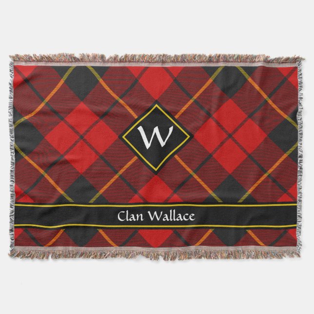 Cobertor Clan Wallace Tartan Throw Blanket (Frente)