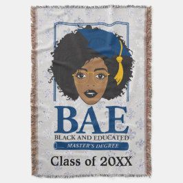 Cobertor Classe Personalizada de Mestrado Preto e Educado