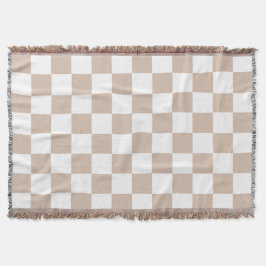 Cobertor Clássico Branco com Estilo Quadrado de caxemira ma