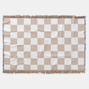 Cobertor Clássico Branco com Estilo Quadrado de caxemira ma