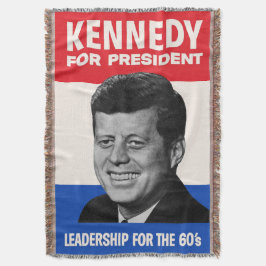 Cobertor Clássico JFK Kennedy para Presidente Campanha de 1