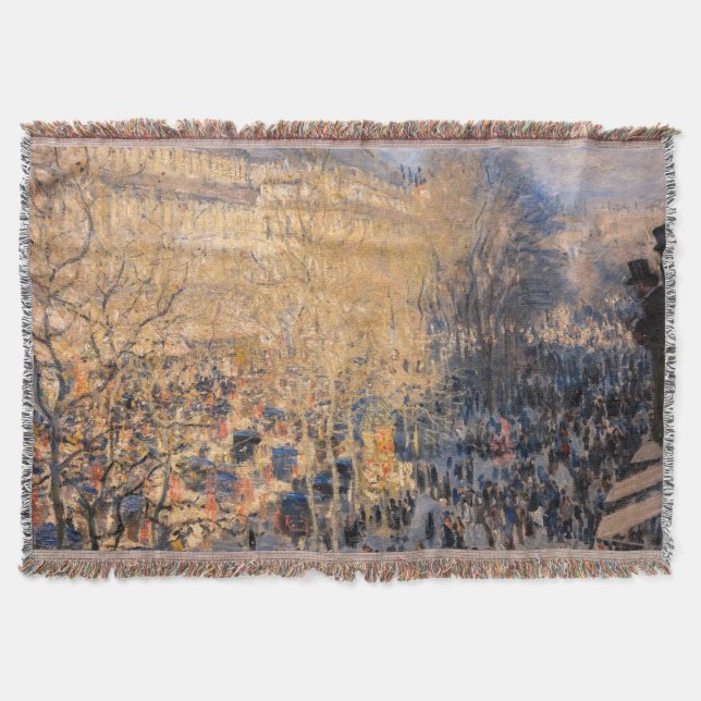Cobertor Claude Monet - Boulevard des Capucines, Paris (Frente)