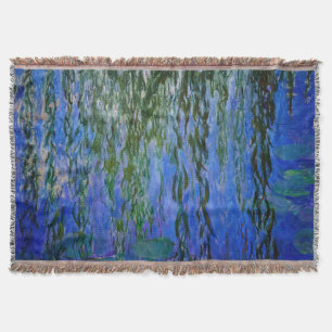 Cobertor Claude Monet - Lírios d'água com salgueiro chora