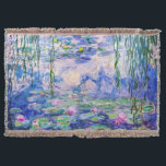 Cobertor Claude Monet - Lírios/Ninfas 1919<br><div class="desc">Lírios/Ninfas (W.1852) - Claude Monet,  Petróleo na Canvas,  1916-1919</div>