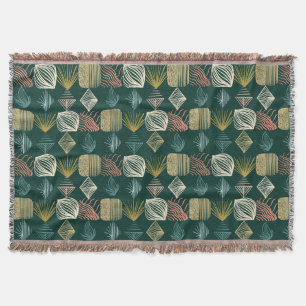 Cobertor Coágulo Tribal de Caribe Negrito: Teal de Boho