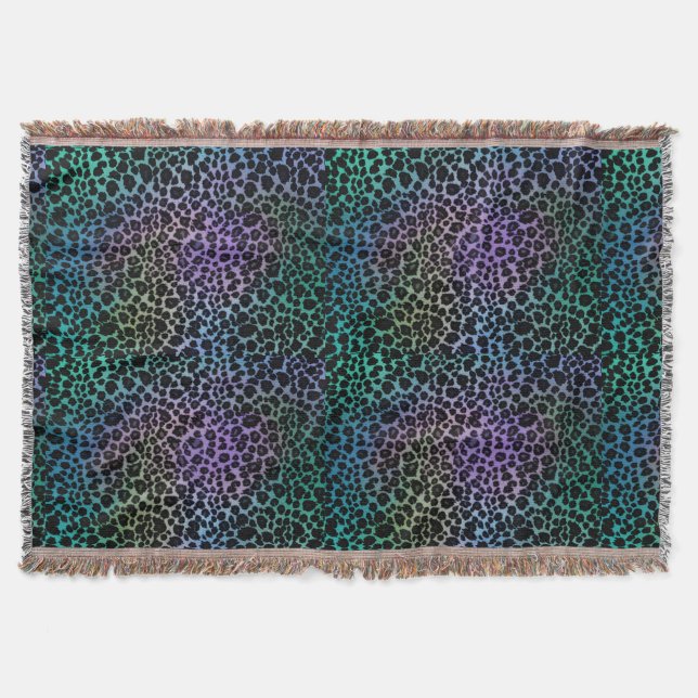 Cobertor Cobertura animal do lance do impressão do leopardo (Frente)