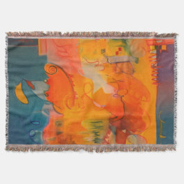 Cobertor Cobertura azul-claro e laranja-claro