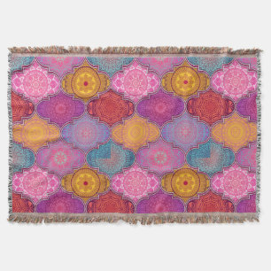 Cobertor Cobertura boémia tribal vibrante feliz do lance