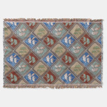 Cobertura de borda com artesão gingko impressão