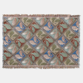 Cobertor Cobertura de borda com folhas de carvalho