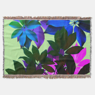 Cobertor Cobertura de lenha de arte rosa, roxa, verde