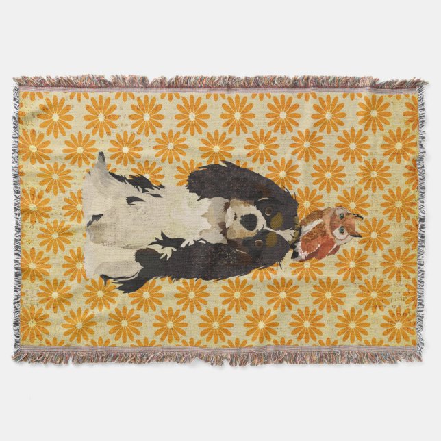 Cobertor Cobertura descuidado do lance do Spaniel & da (Frente)