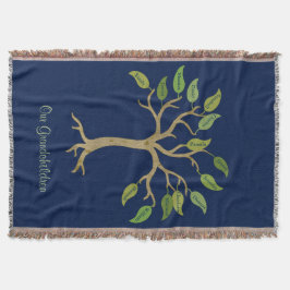 Cobertor Cobertura do lance da árvore genealógica da avó