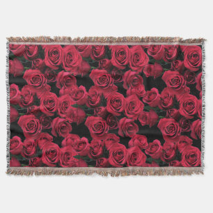 Cobertor Cobertura do lance das rosas vermelhas