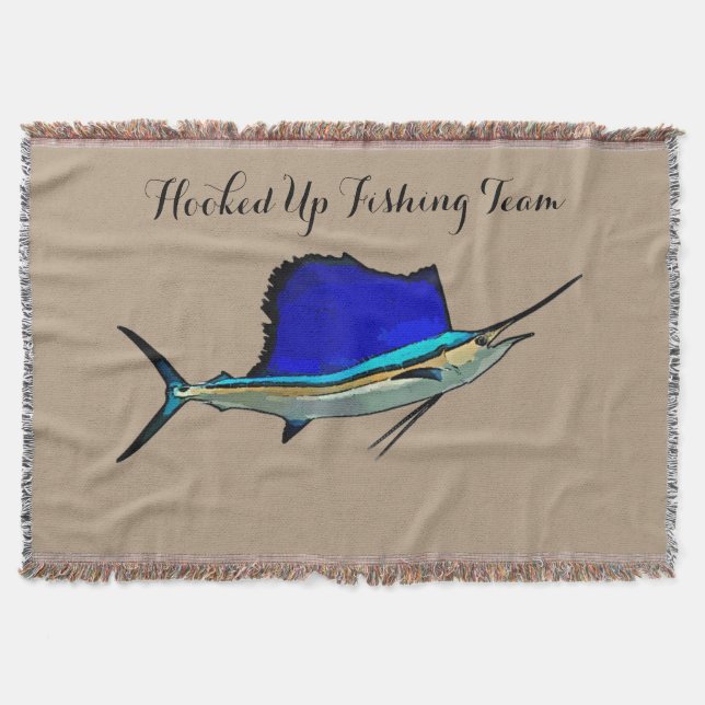 Cobertor Cobertura do lance do nome do barco do Sailfish (Frente)