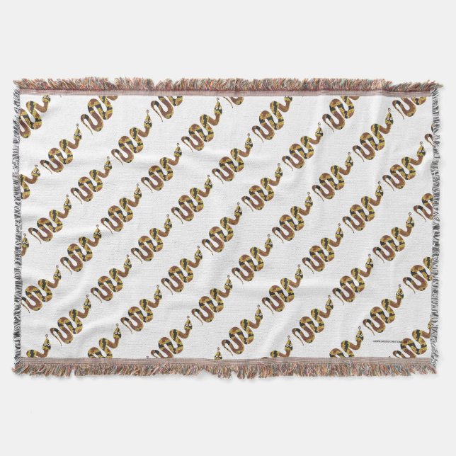 Cobertor Cobra Brown e Silhouette Dourada (Frente)