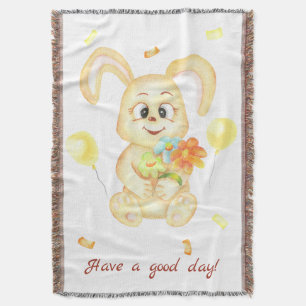 Cobertor Coelhinho bonito para um Poster de humor positivo
