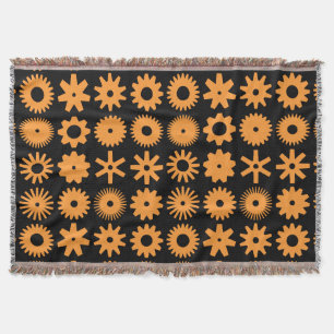 Cobertor Cogs - Laranja claro em preto