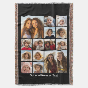 Cobertor Colagem de Fotos ao Quadrado 14 Fotos Podem MUDAR