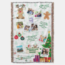 Colagem de Fotos de Memórias de Natal da Família