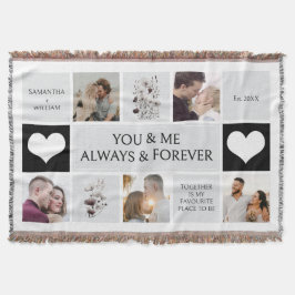Cobertor Colagem de Fotos Sempre e para Sempre