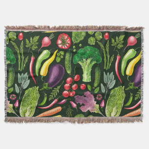 Cobertor Colheita de hortas e herbáceas em preto