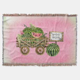 Cobertor Colheita de Watermelon Carrinho Aquoso Madeira Car