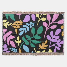 Cobertor Colorful foliage in black background