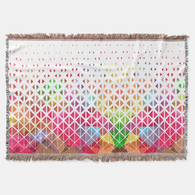 Cobertor Colorido com padrão geométrico (Frente)