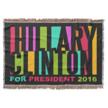 Cobertor colorido de lançamento de Hillary Clinton