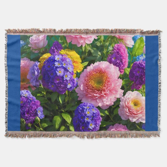Cobertor Combinação de Flores (Frente)