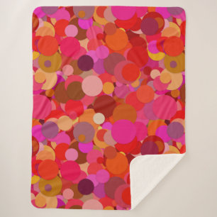 cobertor confetti vermelho