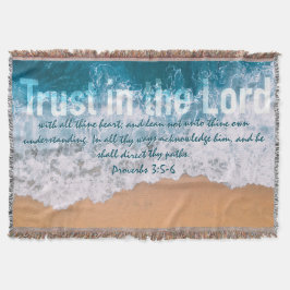 Cobertor Confiança no Lorde Proverbs 3 Ondas Oceânicas