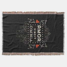 Cobertor Conquistas do Amor - Tipografia da Vintagem Latina