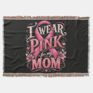 Cobertor Conscientização sobre o Câncer de Mama Eu Uso Rosa