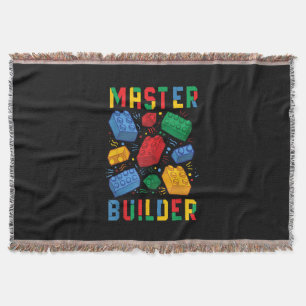 Cobertor Construtor de tijolos Blocos engraçados construind