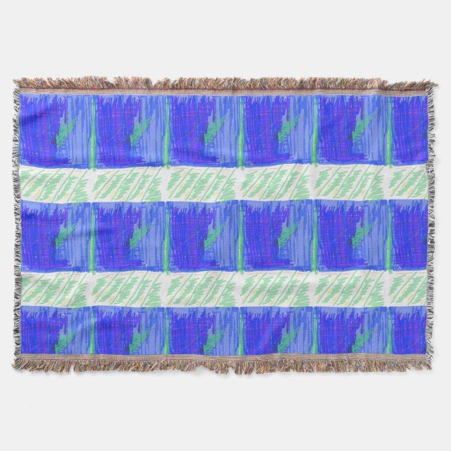 Cobertor Cool Blue Nautical Abstract (Frente)