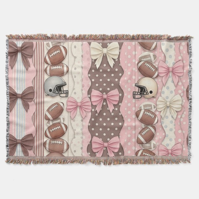 Cobertor Coquette Futebol Laço Estampa de Leopardo (9) (Frente)