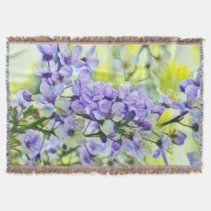 Cobertor Cor da Água do Flor Verde Verde Azul Moderno