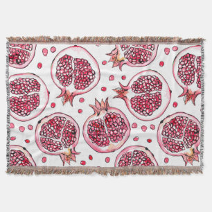 Cobertor Cor de água de romã e padrão de tinta