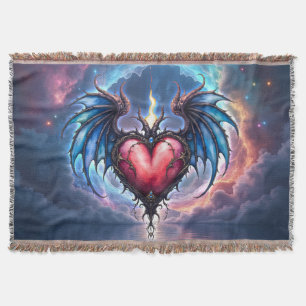 Cobertor Coração Flamebound da Lua – Amor Cósmico Gótico