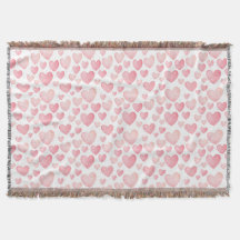 Corações de São Valentim em Aquarela Rosa